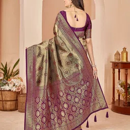 valley Printed Banarasi Silk Blend Saree image 2