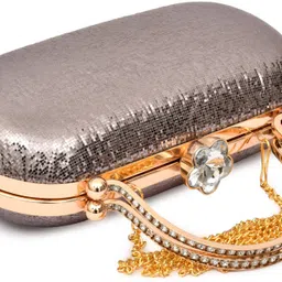 for the beautiful you Party Grey Clutch image 3