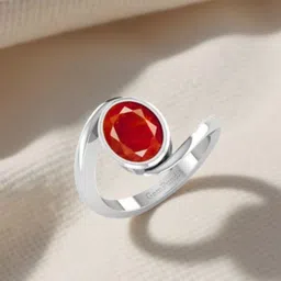 freedom Natural Certified Hessonite (Gomed) Gemstone 6.25 Ratti or 5.69 Carat for Male Sterling Silver Ring-picture-10