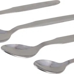 italica 24 pcs Cutlery set with Stand (V Plain ) Stainless Steel Cutlery Set image 2