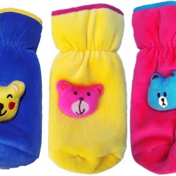 kidsify New Born Baby Soft Velvet Feeding Bottle Cover with Attractive Cartoon on The Front Suitable for 240ml (Pack of 3)-picture-11