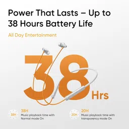 aark ST 105 BULLET Z5 , DEEP BASS, BLUETOOTH 5.3V,LOW LATENCY(WHITE AND ORANGE) Bluetooth Headset image 3