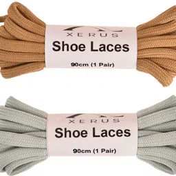 XERUS Shoe Lace Round Camel Tan Light Grey For Boot Sport Hiking Shoes Shoe Lace-image-59
