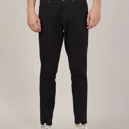 MERCHANT MARINE Men Black Stone Wash Slim Fit Jeans-image-6