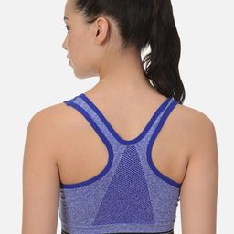 mod & shy Blue Solid Non-Wired Lightly Padded Sports Bra MS55-picture-15