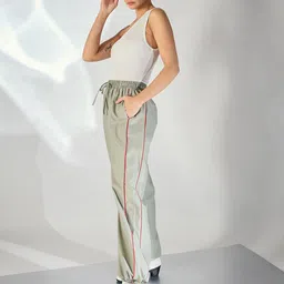 Uptownie Casual Color Block Drawstring Straight Fit Pants-picture-23