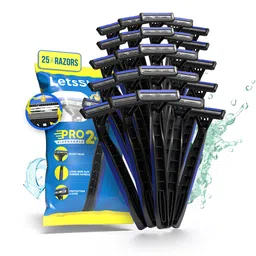 LetsShave 25Pcs Pro 2 Blade Plus Disposable Shaving Razor-picture-16
