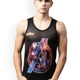 Marvel by Wear Your Mind Men Black Printed Round Neck T-shirt-picture-24