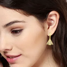 Estele Gold-Plated Contemporary Drop Earrings-picture-28