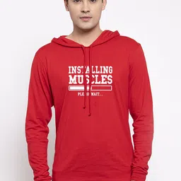 Friskers Men Red Printed Hood T-shirt-picture-32