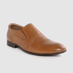 CLOG LONDON Men Tan Brown Leather Formal Slip Ons-picture-25