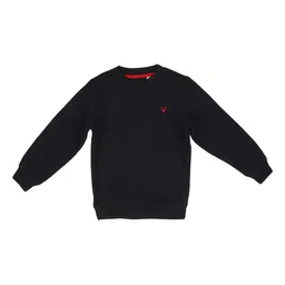 Allen Solly Junior Boys Black Solid Sweatshirt-picture-33
