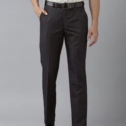 Park Avenue Men Mid-Rise Checked Smart Trousers-picture-19