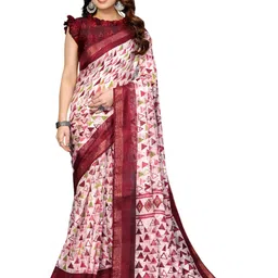 saretramall Geometric Printed Zari Patola Saree-image-20