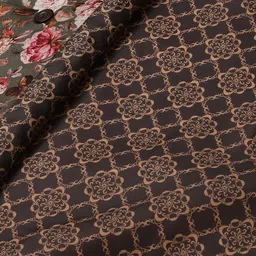 Manyavar Men Coffee Brown & Beige Solid Kurta with Churidar & Nehru Jacket image 5