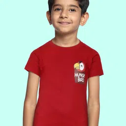 BRATMA Kids Red Pure Cotton Printed T-shirt-picture-14