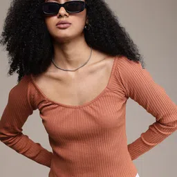 The Roadster Life Co. Scoop Neck Ribbed Fitted Top-picture-29