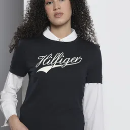 Tommy Hilfiger Pure Cotton Brand Logo Printed Slim Fit T-shirt-image-20