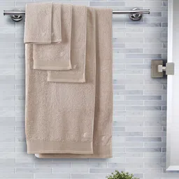MASPAR Unisex Set Of 6 Beige Solid 550 GSM Towels-picture-19