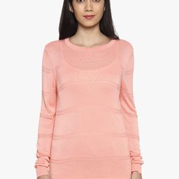 annabelle by pantaloons Peach Solid Sweater-picture-10