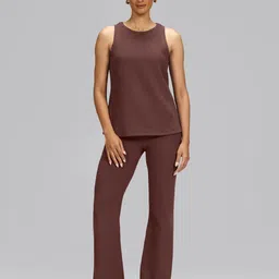 Blissclub Women Relaxed Flared High-Rise Trousers-image-96