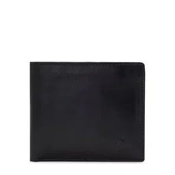 Kara Men Black Textured Two Fold Leather Wallet-picture-2
