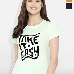 Fabflee Women Multicoloured 4 Printed T-shirt-picture-35