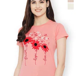 Fabflee Women Multicoloured 3 Printed T-shirt-picture-18