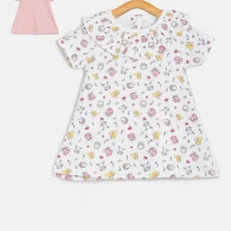 MINI KLUB Infant Girls Multicoloured Set of 2 Printed A-Line Dress-picture-30