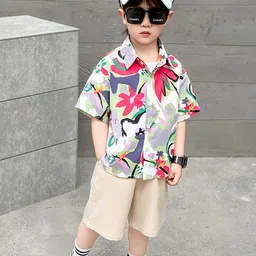 StyleCast x Revolte Boys Printed Shirt With Shorts-picture-24