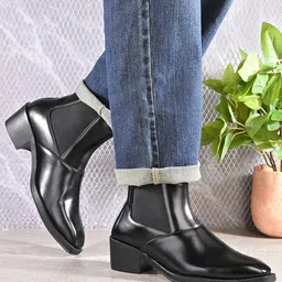 AfroJack Men Casual Block-Heeled Chelsea Boots-picture-22