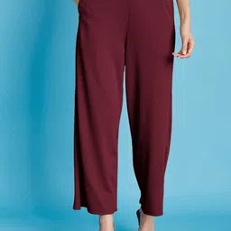 Moda Rapido Women Easy Wash Pleated Trousers-picture-35