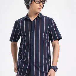 glitchez Never Out Of Stripes Oversized Cotton Shirt-picture-12