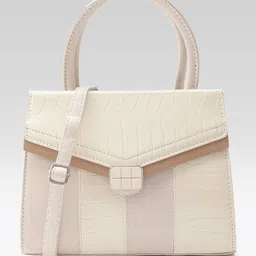 Mast & Harbour Croc Textured Structured Handheld Bag-picture-31