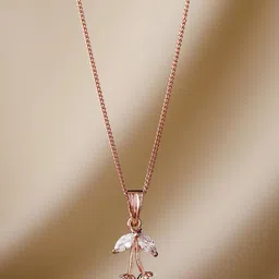 Priyaasi Rose Gold-Plated American Diamond Chain-picture-40