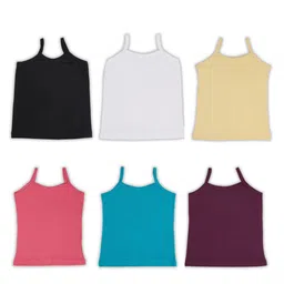 Aimly Infant Girls Pack Of 6 Cotton Camisoles-picture-21