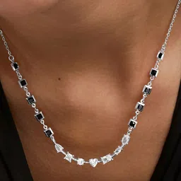 MINUTIAE Silver-Plated Crystals Mangalsutra-picture-25