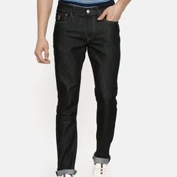 U.S. Polo Assn. Denim Co. Men Black Brandon Slim Tapered Fit Mid-Rise Clean Look Sustainable Jeans image 1