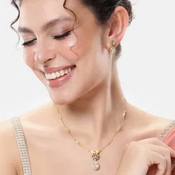 JYONA Gold-Plated American Diamond Jewellery Set image 3