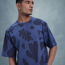 The Roadster Life Co. Tropical Printed Pure Cotton Relaxed Fit T-shirt-picture-52