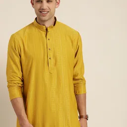 HERE&NOW Men Woven Design Jacquard Kurta-picture-36