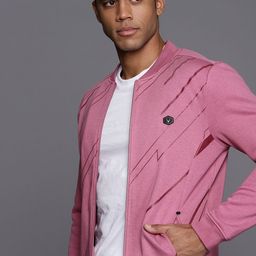 Allen Solly Abstract Printed Stand Collar Front-Open Sweatshirt-picture-30
