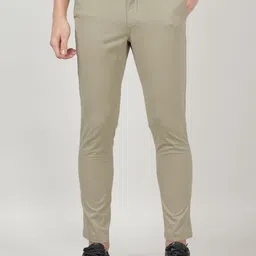 MERCHANT MARINE Men Beige Slim Fit Chinos Trousers-image-92