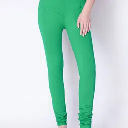 Dollar Missy Women Green Solid Churidar Length Leggings-image-41