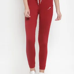 Boston Club Women Maroon Solid Slim-Fit Joggers-image-73