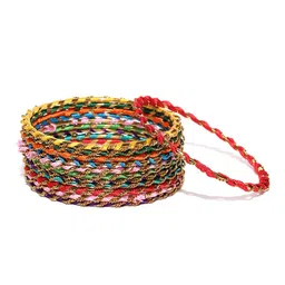 YouBella Set of 12 Multicoloured Textured Bangles-picture-55