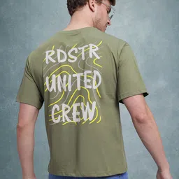 The Roadster Life Co. Typography Printed Pure Cotton Relaxed Fit T-shirt-picture-39