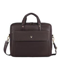 WildHorn Men Brown Textured Leather Laptop Bag-picture-26