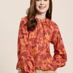 HERE&NOW Floral Print Shirt Style Top-picture-18