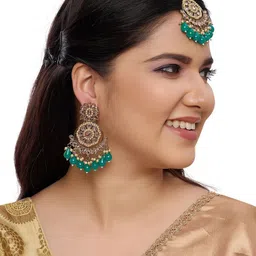 Rhymee Gold Plated Kundan Studded Jewellery Set-picture-26